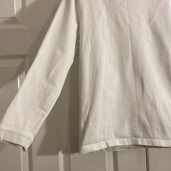 Zara plain white cotton long sleeve tshirt medium - Picture 4 of 6